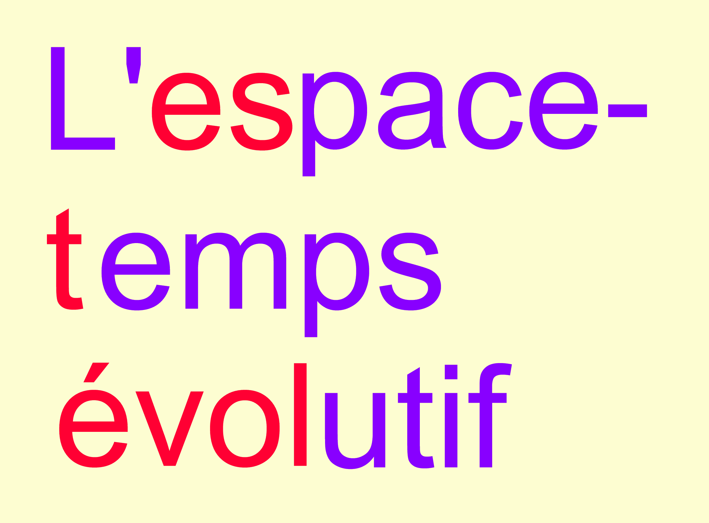 L'espace-temps volutif